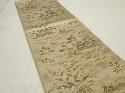 平和屋着物◎六通柄　本袋帯　鳥獣花文　金糸　正絹　逸品　AABH3600ou