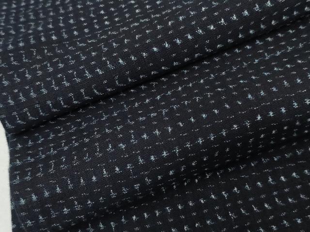 平和屋着物●男性　久留米絣　アンサンブル　横段文　綿　逸品　AABH3602cs