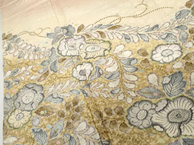 平和屋着物●訪問着　辻が花　暈し染め　金彩　正絹　逸品　AABH3612cs