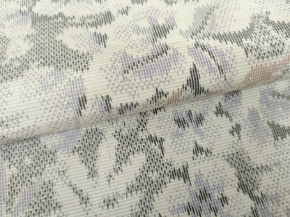 平和屋着物●上質な紬　枝花文　正絹　逸品　AABH3613cs