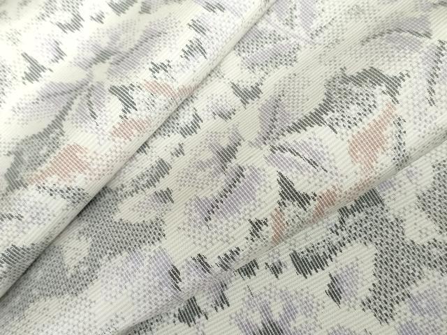 平和屋着物●上質な紬　枝花文　正絹　逸品　AABH3613cs