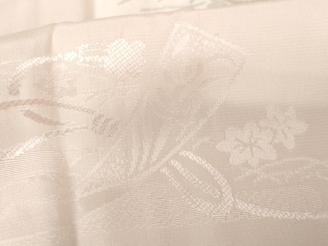 平和屋着物●振袖用長襦袢　無双仕立て　短冊花地紋　暈し染め　半衿刺繍　正絹　逸品　AABH3615cs