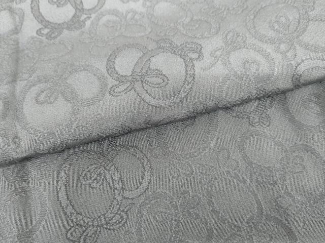 平和屋着物●お召　作家物　結び紐丸地紋　紅掛花色　正絹　逸品　AABH3616cs