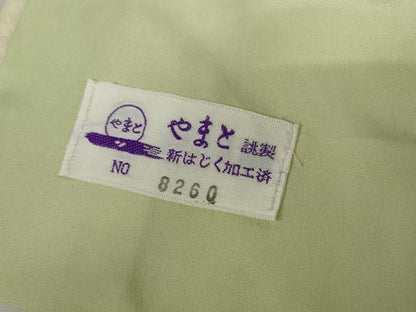 平和屋着物●上質な小紋　総刺繍　枝花文　金糸　やまと誂製　ロング丈　正絹　逸品　AABH3617cs