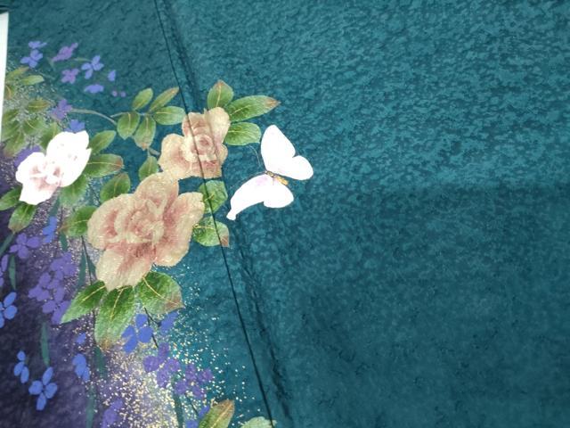 平和屋着物●豪華振袖　花蝶文　暈し染め　金彩　やまと誂製　正絹　逸品　AABH3618cs