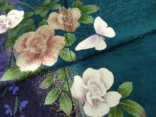平和屋着物●豪華振袖　花蝶文　暈し染め　金彩　やまと誂製　正絹　逸品　AABH3618cs