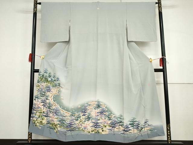 平和屋着物●本加賀友禅作家　森田耕三　色留袖　浜松風景文　暈し染め　正絹　逸品　AABH3620cs