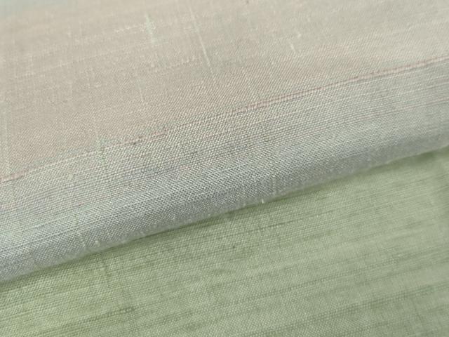 平和屋着物●訪問着　紅花紬　米沢　横段文　正絹　逸品　AABH3621cs