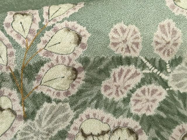 平和屋着物●訪問着　辻が花　暈し染め　金彩　金通し地　正絹　逸品　AABH3622cs