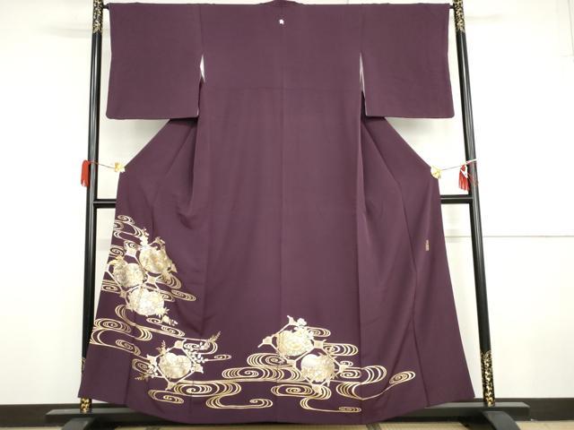 平和屋着物●金彩友禅　卓越技能者・名工・和田光正　訪問着　蜀江流水花文　金彩　さが美扱い　正絹　逸品　AABH3628cs
