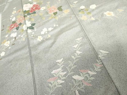 平和屋着物●訪問着　友禅　枝花文　暈し染め　正絹　逸品　未使用　AABH3629cs