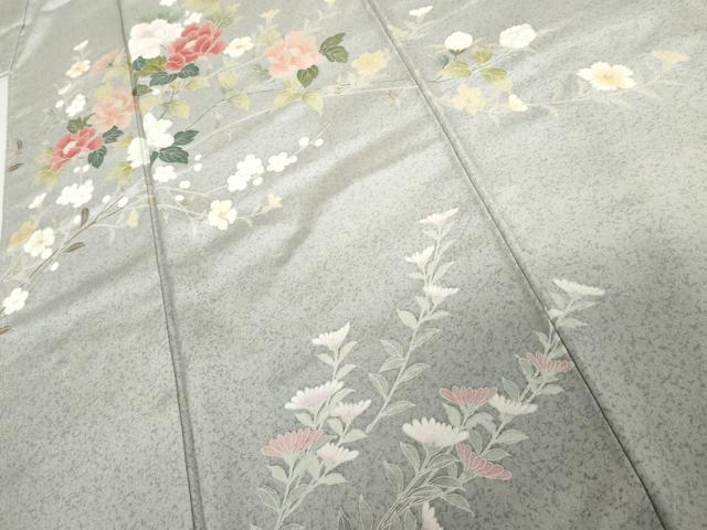 平和屋着物●訪問着　友禅　枝花文　暈し染め　正絹　逸品　未使用　AABH3629cs