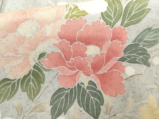 平和屋着物●訪問着　友禅　枝花文　暈し染め　正絹　逸品　未使用　AABH3629cs