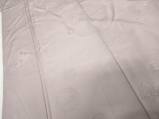 平和屋着物●上質な色無地　花丸地紋　淡藤色　正絹　逸品　AABH3646cs 平和屋着物○上質な色無地 花丸地紋 淡藤色 正絹 逸品