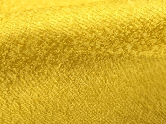 平和屋着物●上質な色無地　紋意匠　藤黄色　正絹　逸品　未使用　AABH3648cs