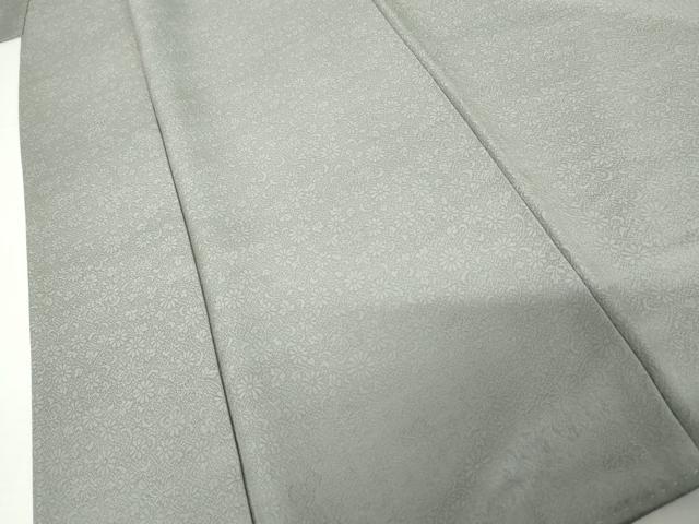 平和屋着物●上質な色無地　花唐草地紋　灰青色　正絹　逸品　AABH3650cs 平和屋着物○上質な色無地 花唐草地紋 灰青色 正絹 逸品 AABH3650csの