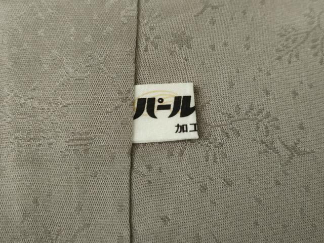 平和屋着物●上質な色無地　鼠色　正絹　逸品　AABH3652cs
