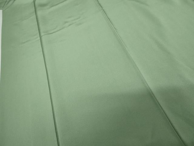 平和屋着物●上質な色無地　青磁色　正絹　逸品　AABH3653cs