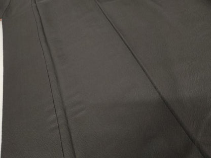 平和屋着物●上質な色無地　 檳榔子染　正絹　逸品　AABH3656cs