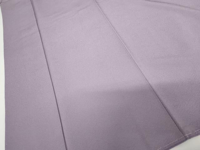 平和屋着物●上質な色無地　紫苑色　京都きもの友禅扱い　ロング丈　正絹　逸品　未使用　AABH3657cs