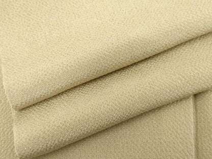 平和屋着物●上質な色無地　肌色　鬼しぼ縮緬　ロング丈　正絹　逸品　AABH3660cs