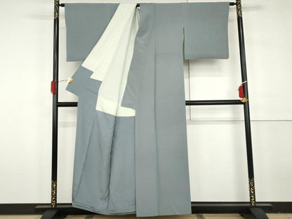 平和屋着物●上質な色無地　秘色色　正絹　逸品　AABH3663cs