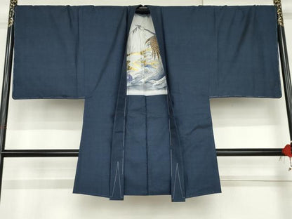 平和屋着物●男性　本場大島紬　アンサンブル　100亀甲　総詰め　正絹　逸品　未使用　AABH3664cs