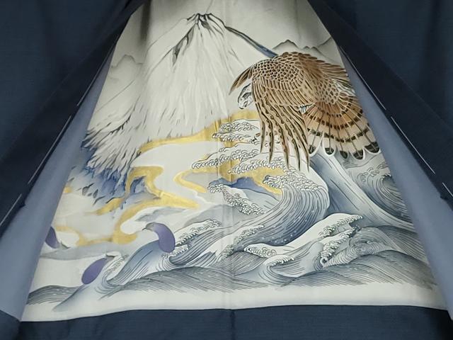 平和屋着物●男性　本場大島紬　アンサンブル　100亀甲　総詰め　正絹　逸品　未使用　AABH3664cs