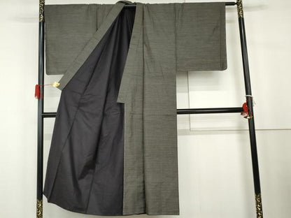 平和屋着物●男性　本場大島紬　アンサンブル　格子　正絹　逸品　未使用　AABH3665cs