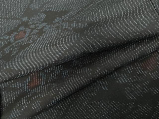 平和屋着物●本場大島紬　松皮菱花文　正絹　逸品　未使用　AABH3674cs