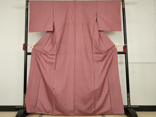 平和屋着物●本場大島紬　染大島　花菱文　正絹　逸品　未使用　AABH3676cs