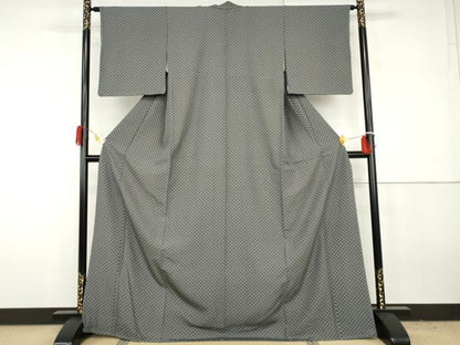平和屋着物●上質な小紋　花尽くし　正絹　逸品　未使用　AABH3678cs