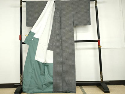 平和屋着物●上質な小紋　花尽くし　正絹　逸品　未使用　AABH3678cs