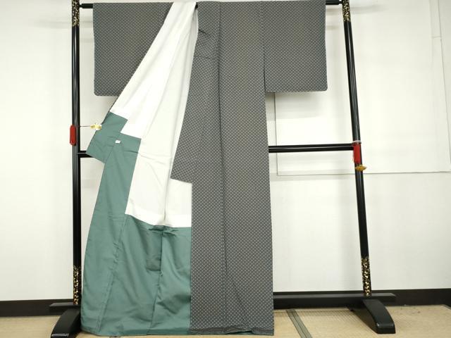 平和屋着物●上質な小紋　花尽くし　正絹　逸品　未使用　AABH3678cs