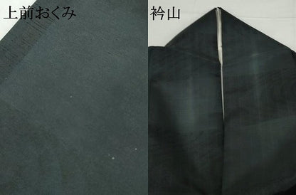 平和屋着物●本場大島紬　染大島　格子間道　正絹　逸品　AABH3693cs