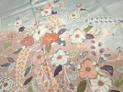 平和屋着物●訪問着　辻が花　暈し染め　金彩　正絹　逸品　AABH3700cs