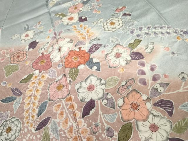 平和屋着物●訪問着　辻が花　暈し染め　金彩　正絹　逸品　AABH3700cs