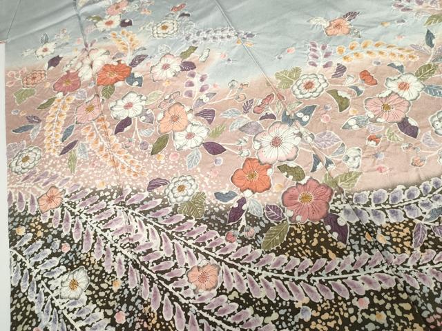 平和屋着物●訪問着　辻が花　暈し染め　金彩　正絹　逸品　AABH3700cs