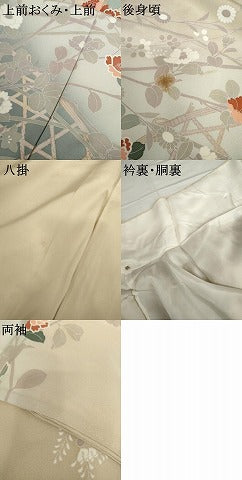 平和屋着物●訪問着　枝花文　暈し染め　正絹　逸品　AABH3709cs
