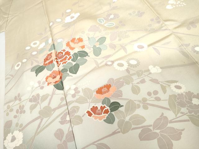 平和屋着物●訪問着　枝花文　暈し染め　正絹　逸品　AABH3709cs