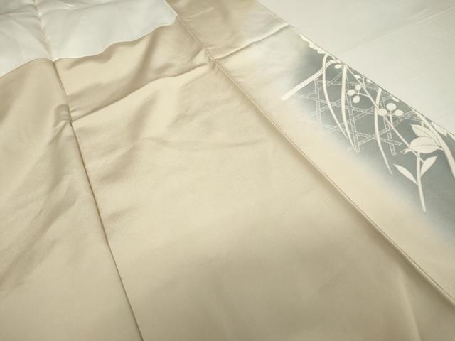 平和屋着物●訪問着　枝花文　暈し染め　正絹　逸品　AABH3709cs
