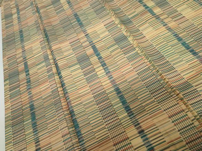 平和屋着物●お召　横段間道　正絹　逸品　AABH3711cs