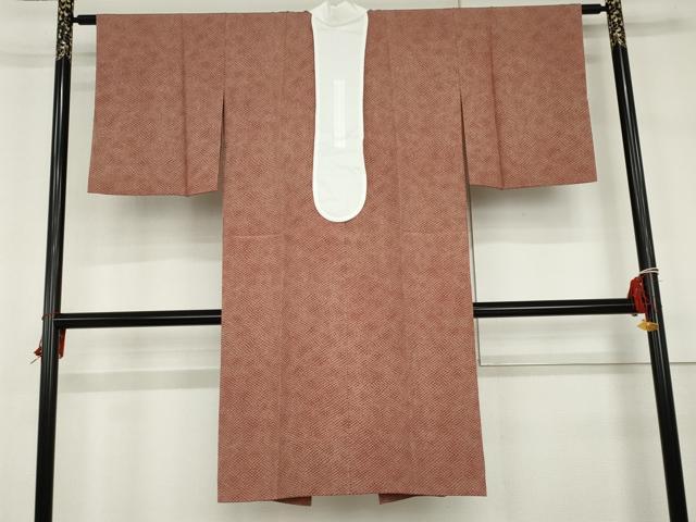 平和屋着物●長襦袢　無双仕立て　鹿の子文　暈し染め　正絹　逸品　AABH3714cs