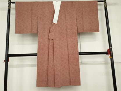 平和屋着物●長襦袢　無双仕立て　鹿の子文　暈し染め　正絹　逸品　AABH3714cs
