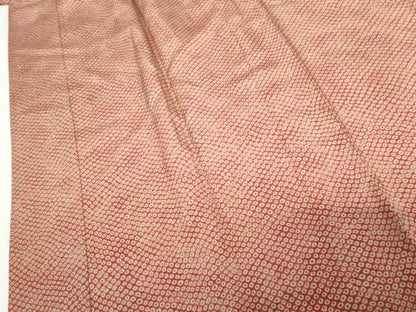 平和屋着物●長襦袢　無双仕立て　鹿の子文　暈し染め　正絹　逸品　AABH3714cs
