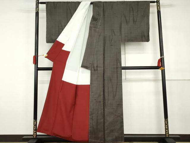 平和屋着物●本場大島紬　染大島　流水文　正絹　逸品　未使用　AABH3716cs