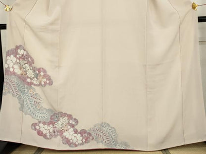 平和屋着物●訪問着　辻が花　絞り　正絹　逸品　AABH3722cs