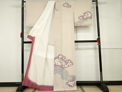 平和屋着物●訪問着　辻が花　絞り　正絹　逸品　AABH3722cs