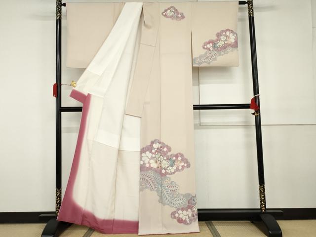 平和屋着物●訪問着　辻が花　絞り　正絹　逸品　AABH3722cs