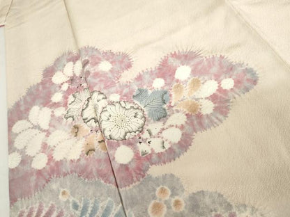 平和屋着物●訪問着　辻が花　絞り　正絹　逸品　AABH3722cs